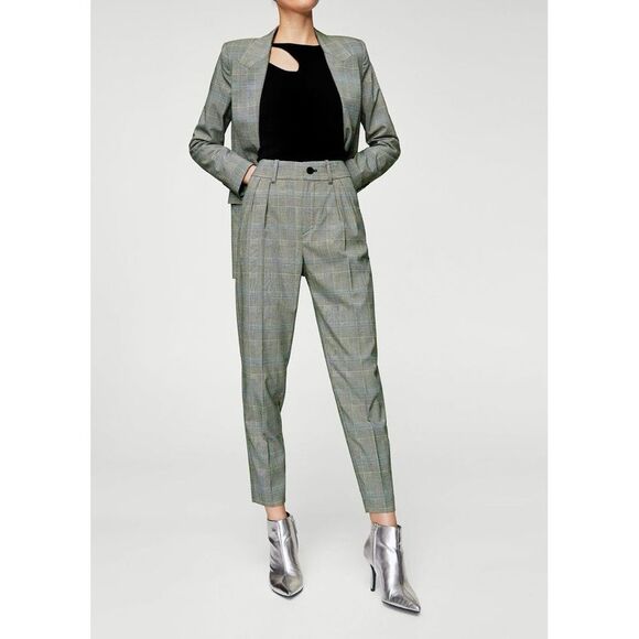 Mango Prince of Wales Suit Pants - Picture 1 of 14